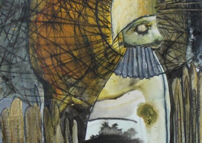 mixed media on watercolour paper 21cm 30cm