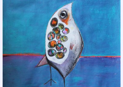 BLUE BIRD 50cm x 50cm